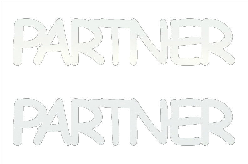 Custom-Buzz Word - PARTNER White