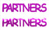 Custom-Buzz Word - PARTNERS Fuchsia