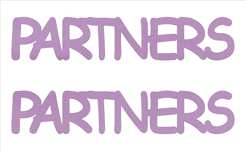 Custom-Buzz Word - PARTNERS Pink