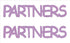 Custom-Buzz Word - PARTNERS Pink