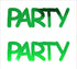 Custom-Buzz Word - PARTY Green