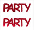 Custom-Buzz Word - PARTY Red