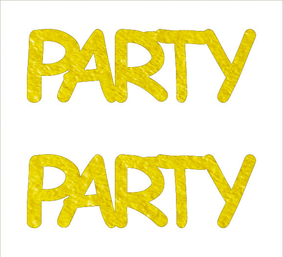 Custom-Buzz Word - PARTY Yellow Paper