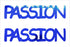 Custom-Buzz Word - PASSION Blue Royal