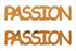 Custom-Buzz Word - PASSION Orange