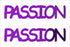 Custom-Buzz Word - PASSION Purple