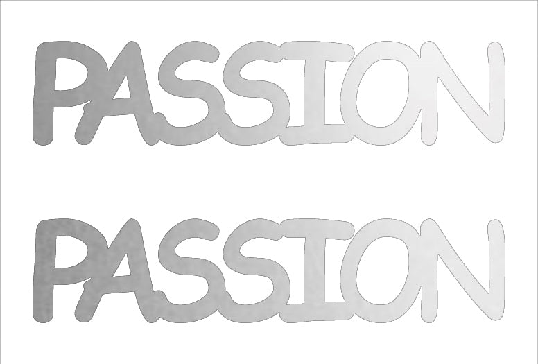 Custom-Buzz Word - PASSION Silver