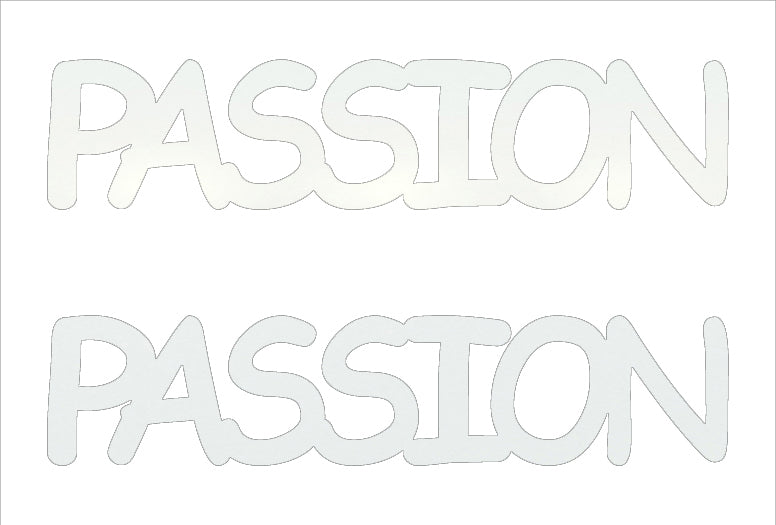 Custom-Buzz Word - PASSION White