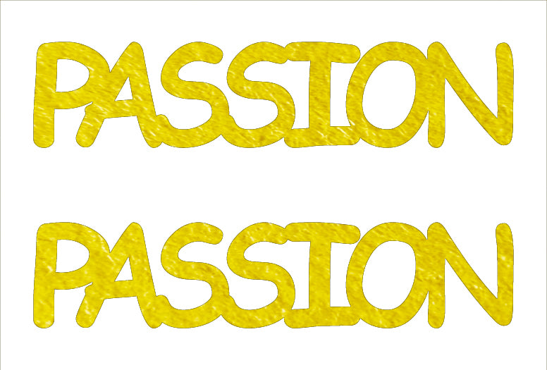 Custom-Buzz Word - PASSION Yellow Paper