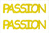 Custom-Buzz Word - PASSION Yellow Paper