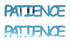 Custom-Buzz Word - PATIENCE Blue Sky