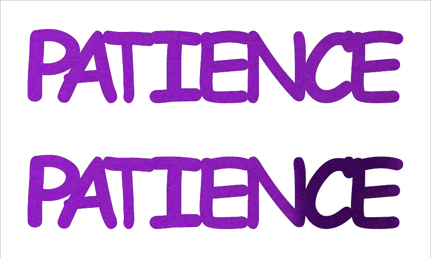 Custom-Buzz Word - PATIENCE Purple