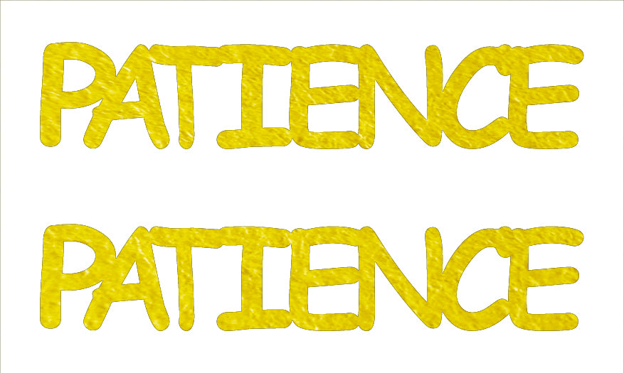 Custom-Buzz Word - PATIENCE Yellow Paper