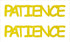 Custom-Buzz Word - PATIENCE Yellow Paper