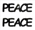 Custom-Buzz Word - PEACE Black