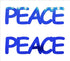 Custom-Buzz Word - PEACE Blue Royal