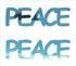 Custom-Buzz Word - PEACE Blue Sky