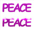 Custom-Buzz Word - PEACE Fuchsia