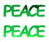 Custom-Buzz Word - PEACE Green