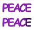 Custom-Buzz Word - PEACE Purple