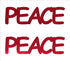 Custom-Buzz Word - PEACE Red