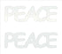 Custom-Buzz Word - PEACE White