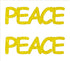 Custom-Buzz Word - PEACE Yellow Paper