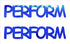 Custom-Buzz Word - PERFORM Blue Royal