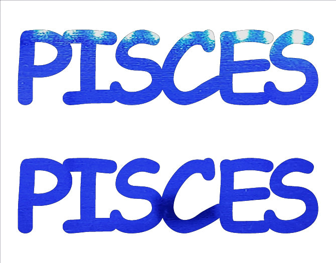 Custom-Buzz Word - PISCES Blue Royal