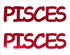 Custom-Buzz Word - PISCES Red