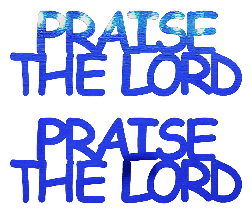 Custom-Buzz Word - PRAISE THE LORD Blue Royal