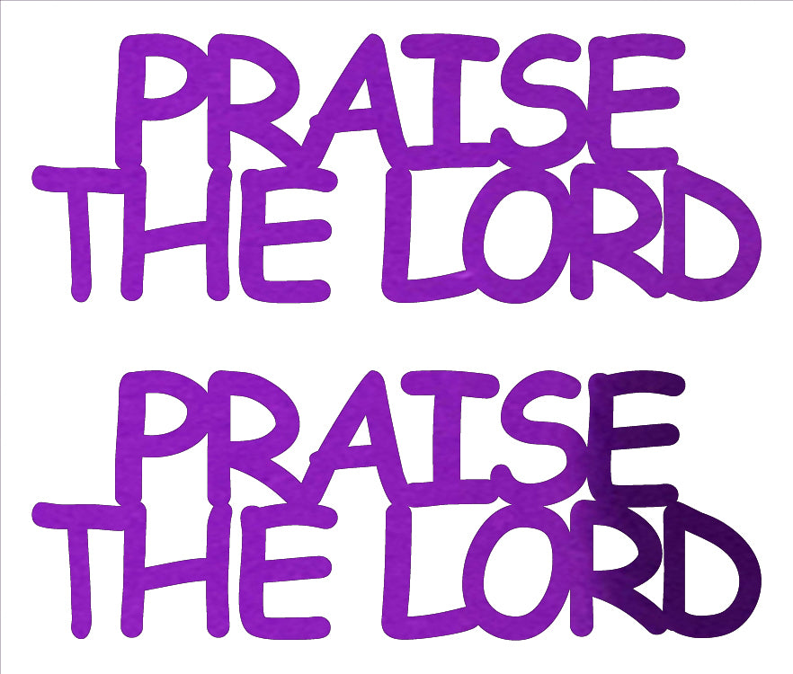 Custom-Buzz Word - PRAISE THE LORD Purple