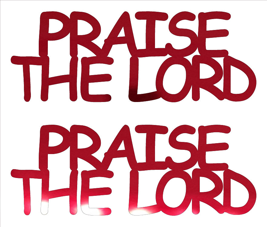 Custom-Buzz Word - PRAISE THE LORD Red