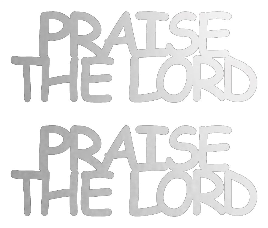 Custom-Buzz Word - PRAISE THE LORD Silver