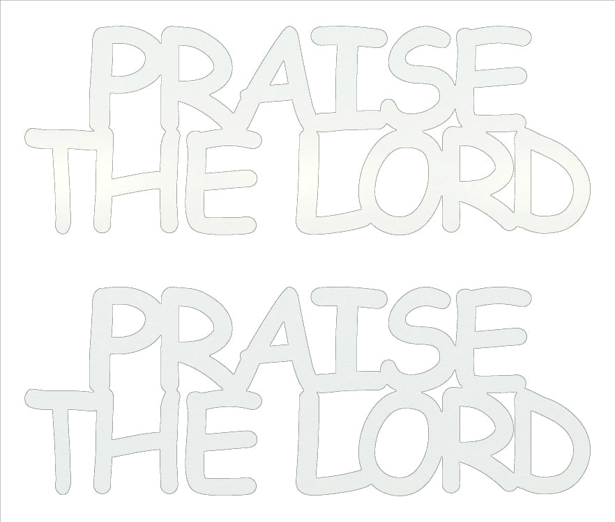 Custom-Buzz Word - PRAISE THE LORD White