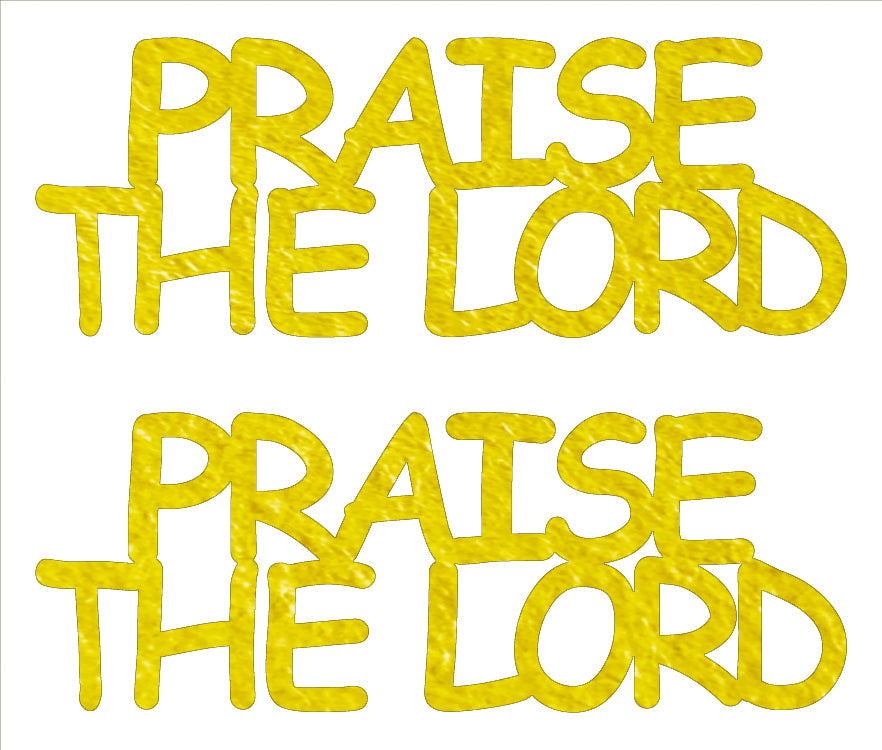 Custom-Buzz Word - PRAISE THE LORD Yellow Paper