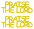 Custom-Buzz Word - PRAISE THE LORD Yellow Paper