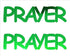 Custom-Buzz Word - PRAYER Green