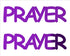 Custom-Buzz Word - PRAYER Purple