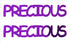 Custom-Buzz Word - PRECIOUS Purple