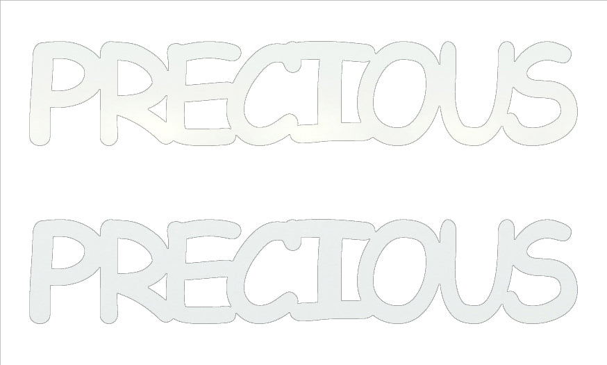 Custom-Buzz Word - PRECIOUS White