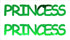 Custom-Buzz Word - PRINCESS Green