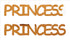 Custom-Buzz Word - PRINCESS Orange