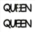 Custom-Buzz Word - QUEEN Black