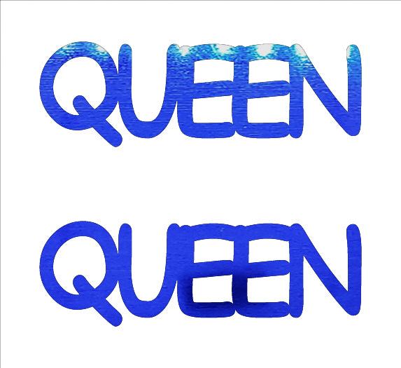 Custom-Buzz Word - QUEEN Blue Royal