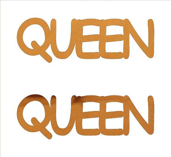 Custom-Buzz Word - QUEEN Orange