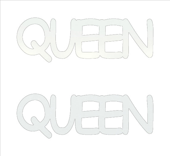 Custom-Buzz Word - QUEEN White