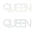 Custom-Buzz Word - QUEEN White