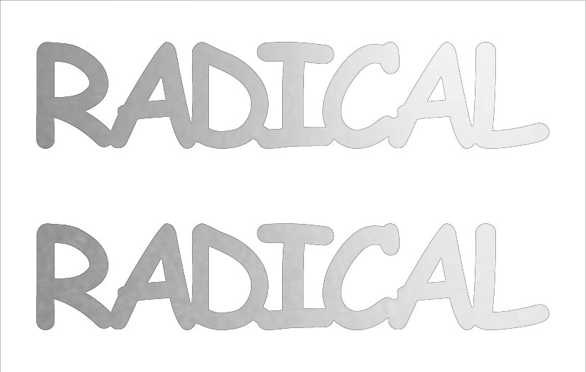 Custom-Buzz Word - RADICAL Silver