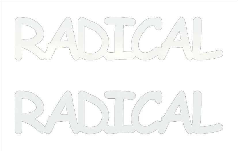 Custom-Buzz Word - RADICAL White